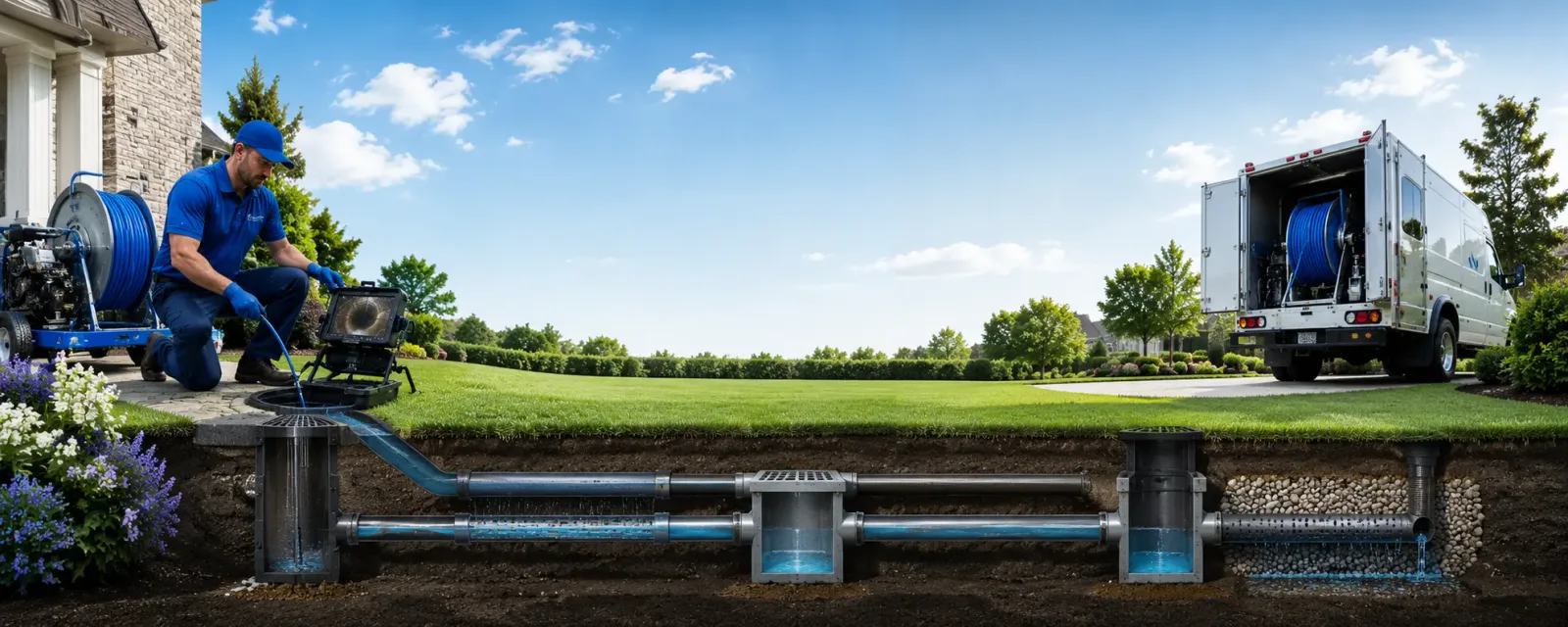 Outdoor drain cleaning information for New Market, IN